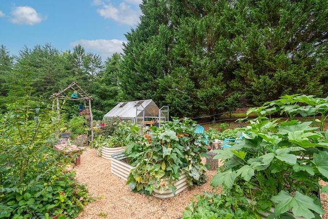 view of yard with an outbuilding