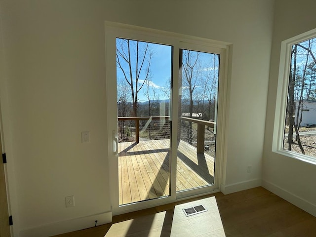 doorway to outside with a wealth of natural light