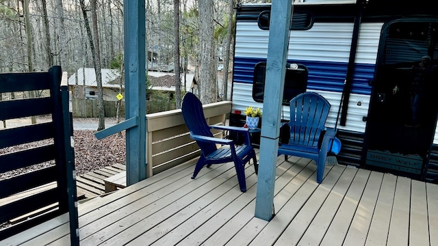 wooden deck with fence