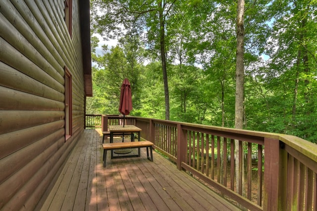 view of wooden terrace