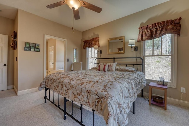 526 Garland Ridge Dr, Hayesville, NC 28904 - carpeted bedroom with baseboards and ceiling fan