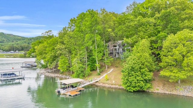 drone / aerial view of a large body of water