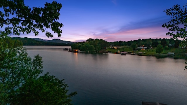 water view with mountains