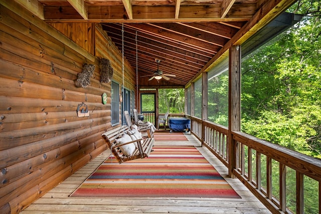 35 The Blf, Morganton, GA 30560 - wooden deck featuring ceiling fan