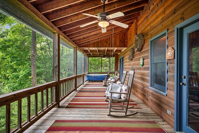 35 The Blf, Morganton, GA 30560 - wooden terrace featuring a ceiling fan