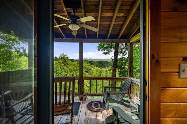 35 The Blf, Morganton, GA 30560 - wooden deck with ceiling fan