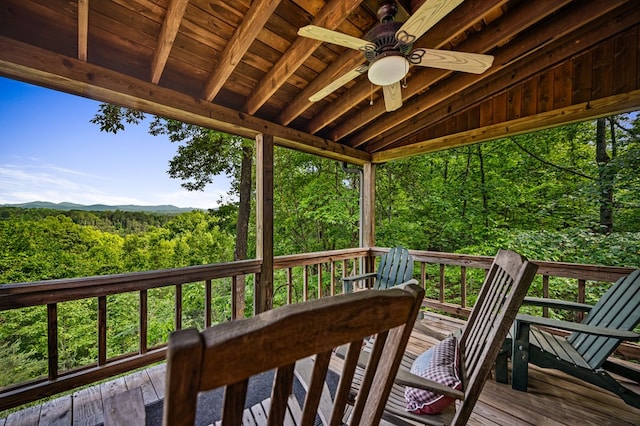 35 The Blf, Morganton, GA 30560 - deck with ceiling fan and a view of trees