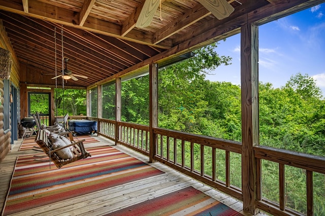 35 The Blf, Morganton, GA 30560 - wooden deck featuring ceiling fan