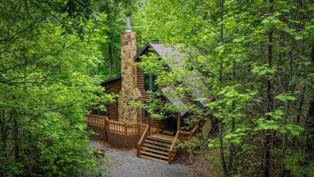35 The Blf, Morganton, GA 30560 - view of home's community with a wooden deck and a view of trees