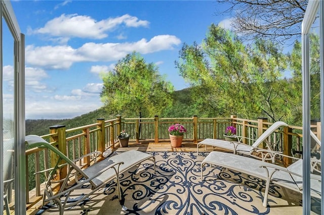 view of wooden terrace