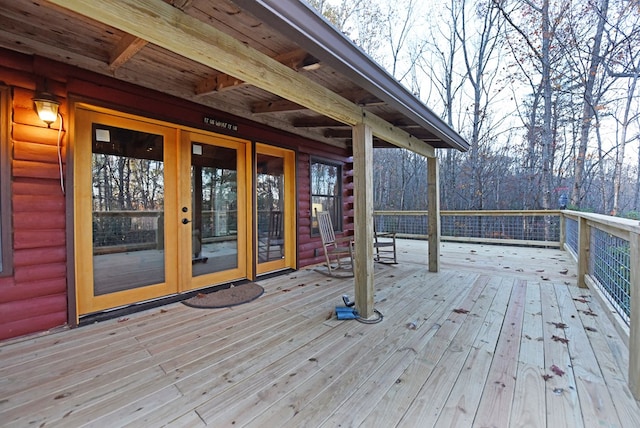 view of wooden terrace