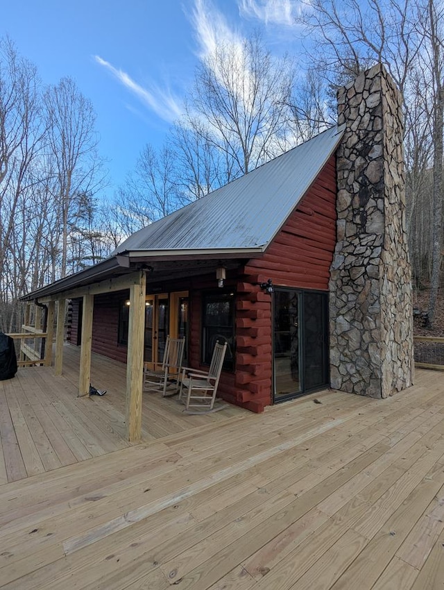 view of wooden deck