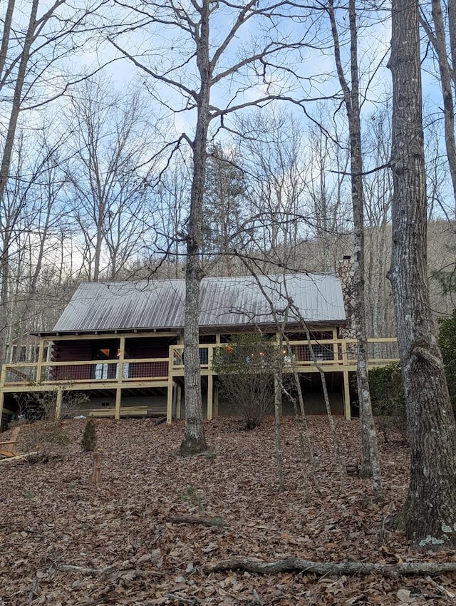 exterior space with a wooden deck