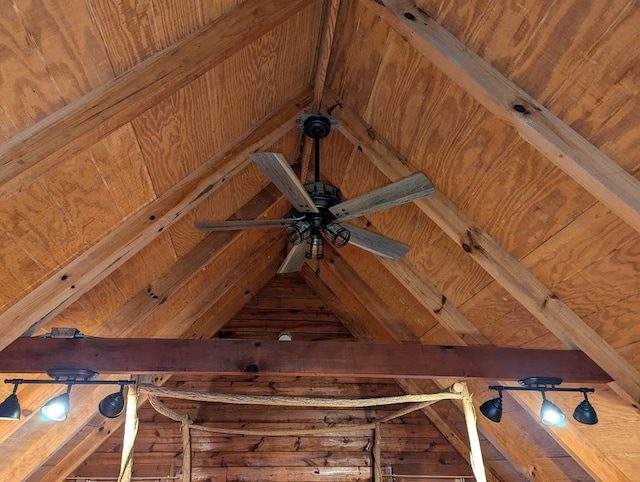 room details with beamed ceiling and wood ceiling