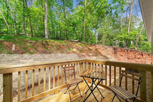 view of wooden terrace