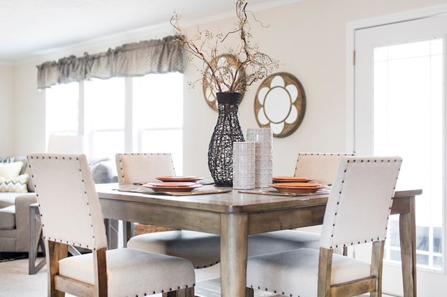 view of dining space