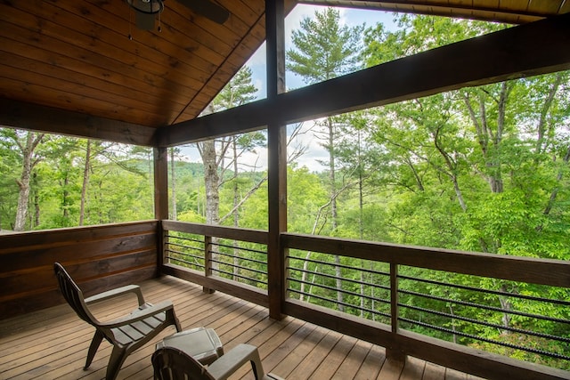 340 Hooch Holler Ln, Morganton, GA 30560 - deck featuring a forest view