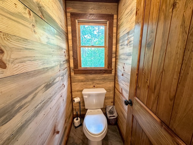 340 Hooch Holler Ln, Morganton, GA 30560 - bathroom with wooden walls and toilet
