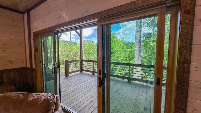 340 Hooch Holler Ln, Morganton, GA 30560 - entryway featuring wooden walls
