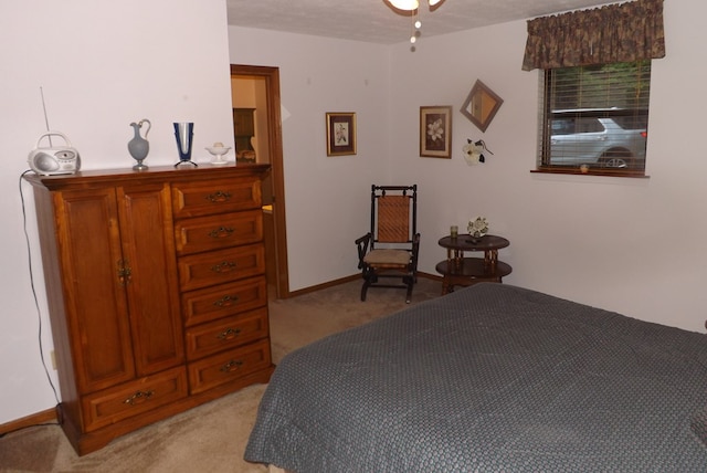 view of carpeted bedroom