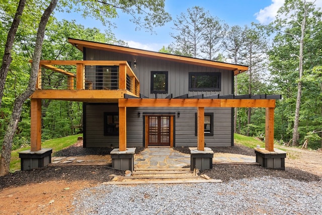 43 Old Federal Rd, Talking Rock, GA 30175 - rear view of house featuring french doors and board and batten siding