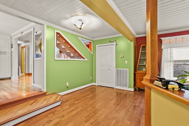 101 Harper Vly, Ellijay, GA 30540 - entryway featuring ornamental molding, light wood-style floors, and baseboards