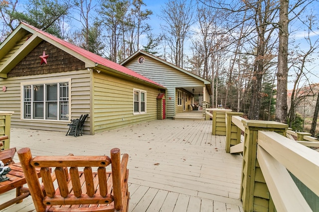 view of wooden deck