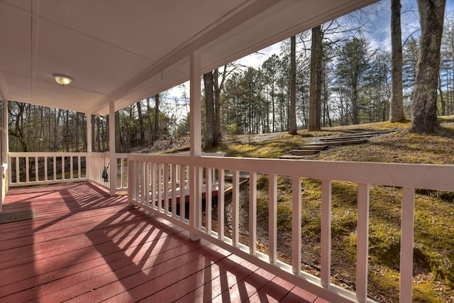 view of wooden terrace