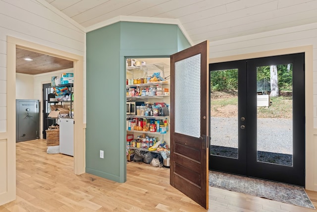 pantry featuring french doors