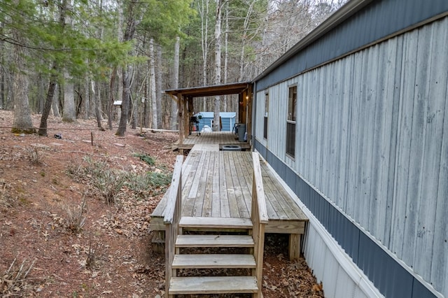 view of wooden terrace