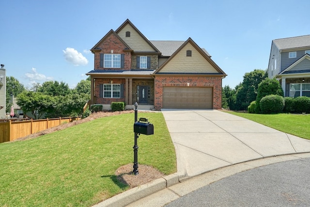 6665 Flagstone Ct, Cumming, GA 30028 - view of front facade with concrete driveway, brick siding, and an attached garage