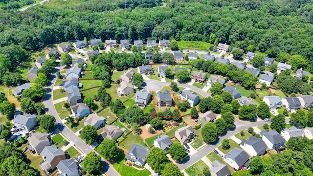 6665 Flagstone Ct, Cumming, GA 30028 - aerial view of residential area with a heavily wooded area