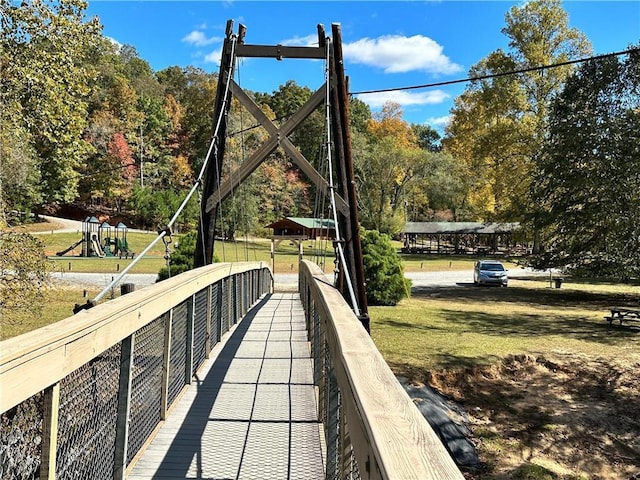 exterior space featuring a playground