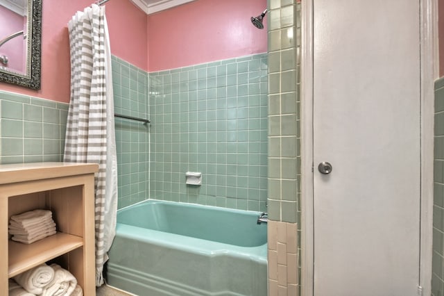 102 Riverview St, Copperhill, TN 37317 - bathroom featuring shower / bath combo with shower curtain and tile walls