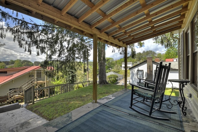 102 Riverview St, Copperhill, TN 37317 - view of patio featuring fence