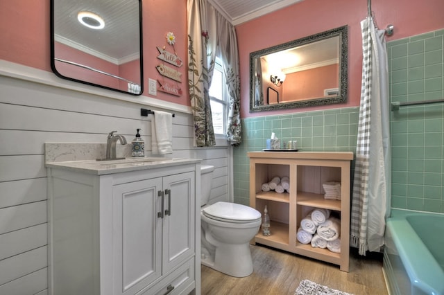 102 Riverview St, Copperhill, TN 37317 - full bath featuring crown molding, toilet, wood finished floors, and vanity