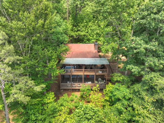 100 Smith Hill Rd, Cherry Log, GA 30522 - view from above of property with a heavily wooded area