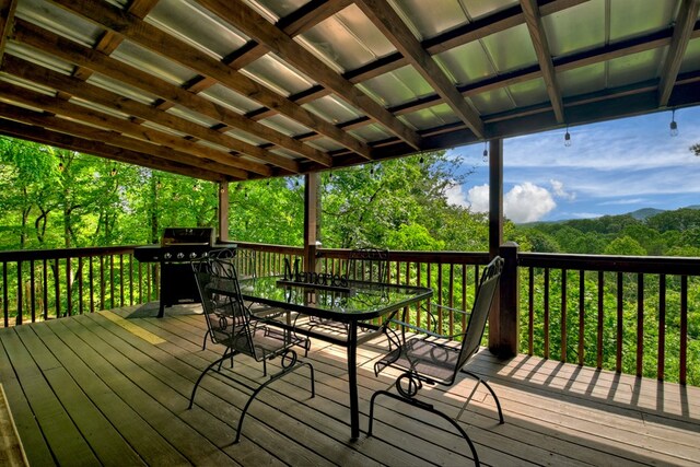 100 Smith Hill Rd, Cherry Log, GA 30522 - deck featuring outdoor dining area
