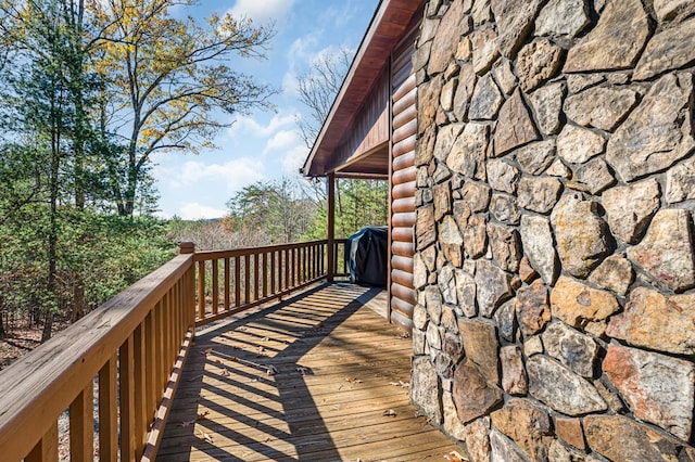 327 Dancing Trees Trl, Morganton, GA 30560 - deck with area for grilling