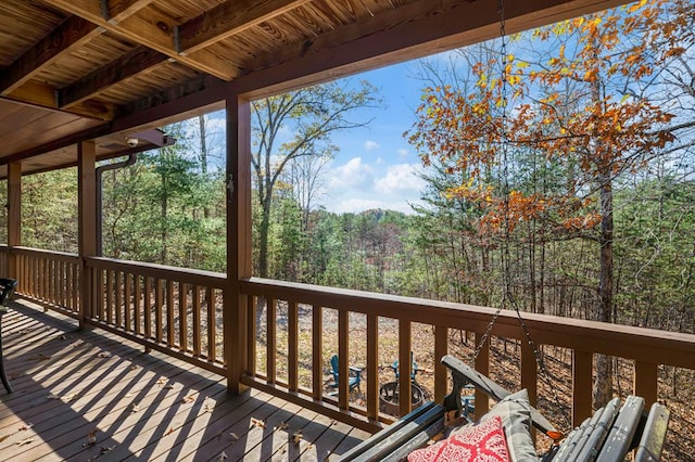 327 Dancing Trees Trl, Morganton, GA 30560 - wooden terrace with a view of trees