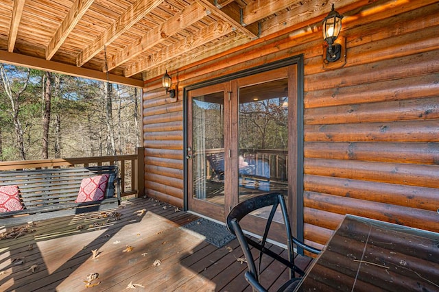 327 Dancing Trees Trl, Morganton, GA 30560 - view of wooden terrace