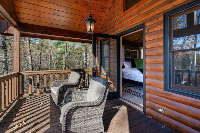 327 Dancing Trees Trl, Morganton, GA 30560 - view of wooden terrace