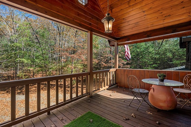 327 Dancing Trees Trl, Morganton, GA 30560 - view of wooden terrace