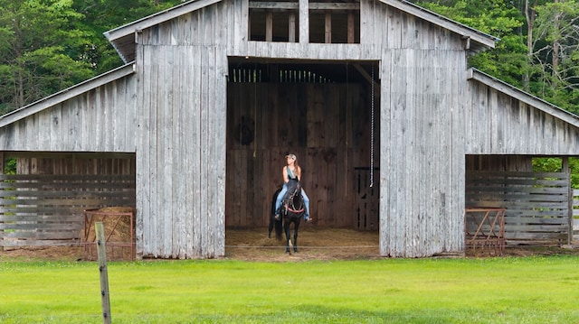 102 Cross Creek Ln, Warne, NC 28909 - view of barn featuring a lawn