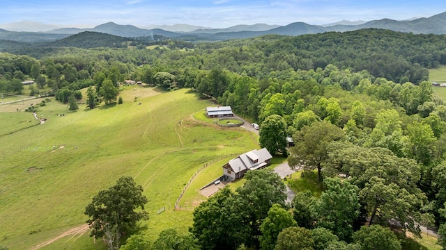 102 Cross Creek Ln, Warne, NC 28909 - aerial view of sparsely populated area featuring a heavily wooded area and mountains