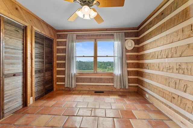 102 Cross Creek Ln, Warne, NC 28909 - interior space with wood walls