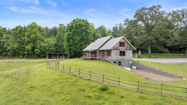 102 Cross Creek Ln, Warne, NC 28909 - view of side of property featuring a view of countryside, log exterior, and an outdoor structure