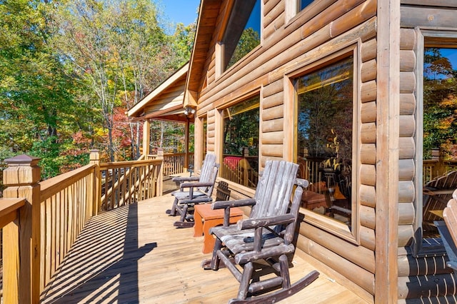 view of wooden terrace