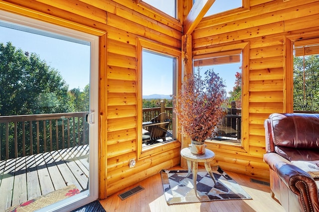 view of sunroom