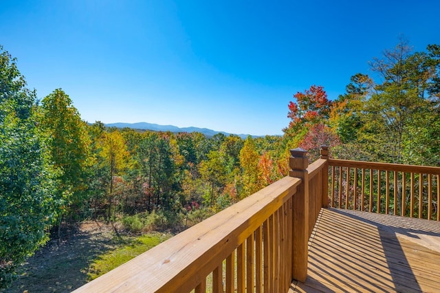 192 Oak Ridge Way, Morganton, GA 30560 - deck featuring a forest view